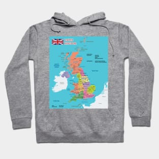 Political map of England Hoodie